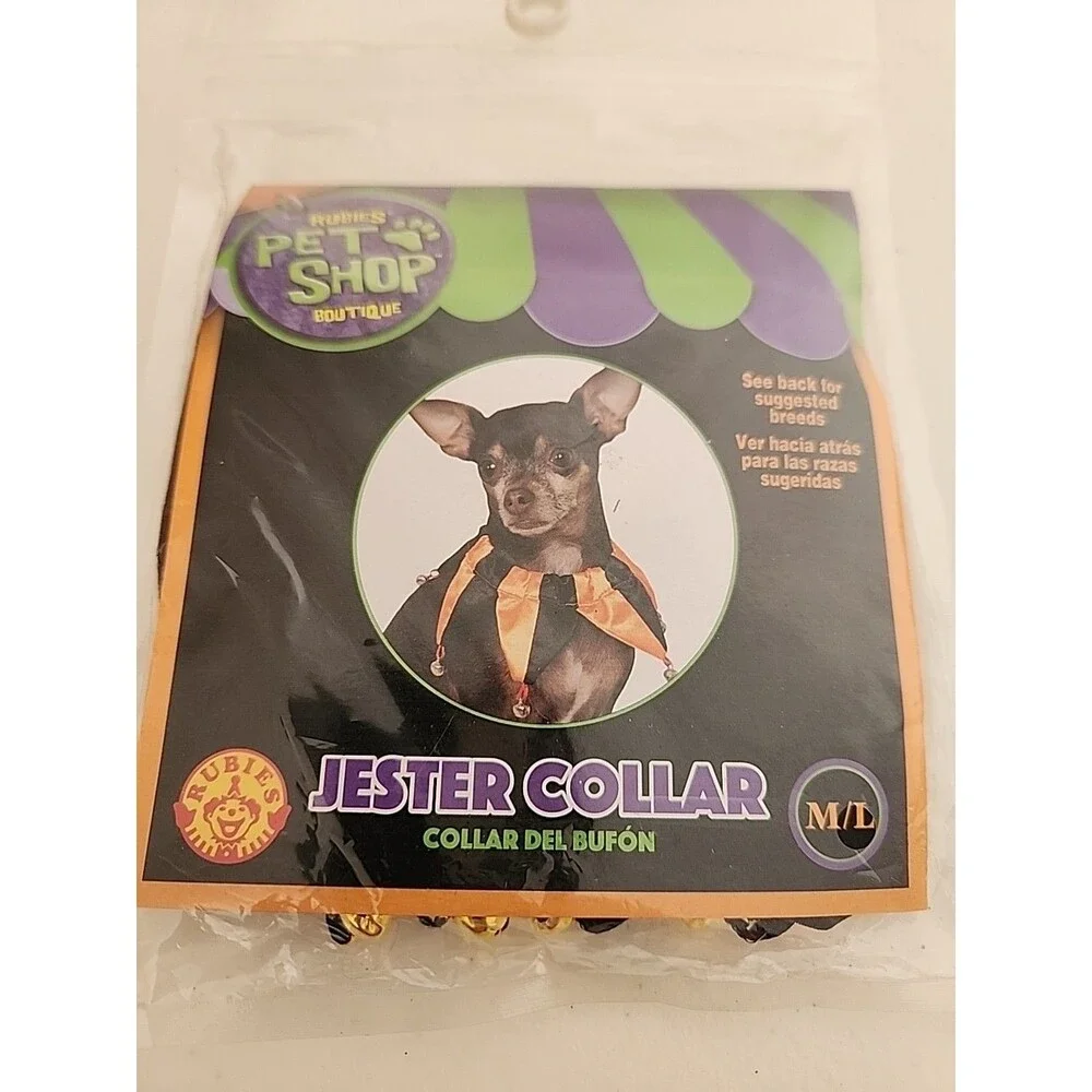 Rubies Pet Shop Boutique Dog Jester Collar Size M/L NEW READ